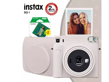 Instax Sq1 Fotoğraf Makinesi - Çanta - 20'Li Film Seti Beyaz
