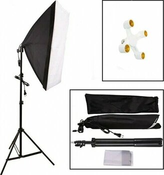 Fototek 50x70cm Softbox 4 Duylu Tekli Sürekli Işık Seti Softbox Sürekli Işık Seti