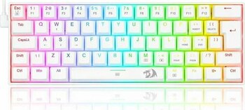 Redragon K630W-RGB Dragonborn Beyaz Kablolu USB-A Oyuncu Mekanik Blue Switch RGB Işıklı Klavye