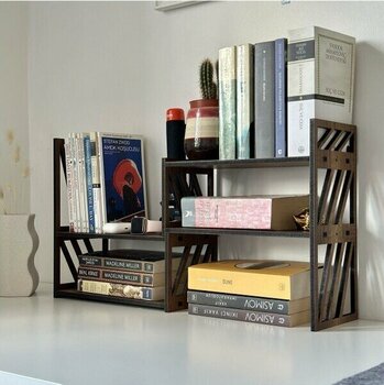 MK30 - Masaüstü Kayar Kitaplık Raf Düzenleyici - Abanoz