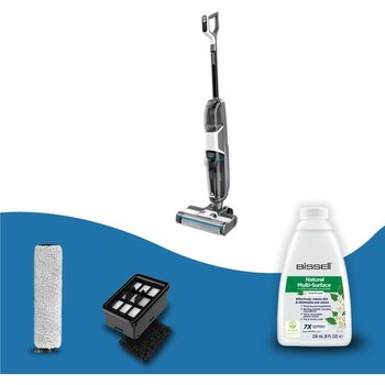Bissell 3641N Crosswave Hf3 Cordless Pro Yüksek Vakumlu Kablosuz Sert Zemin Süpürme ve Silme Makinesi - Gri