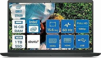 Dell Inspiron 3520 I35201013U004 15.6 inç Intel Core i7 1255U 16 GB 1 TB SSD Intel Graphics Ubuntu