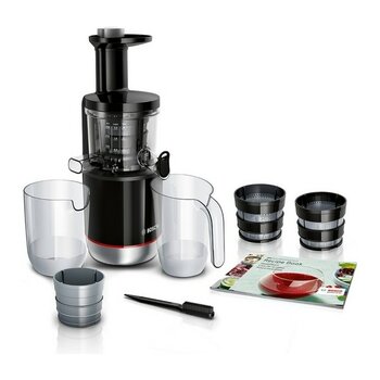 Bosch MESM731M VitaExtract Yavaş Sıkım Katı Meyve Sıkacağı, VitaExtract, 150 W, Siyah, Fırçalanmış paslanmaz çelik