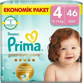 Prima Bebek Bezi Premium Care Jumbo Paket Maxi 4 Beden 46 Adet