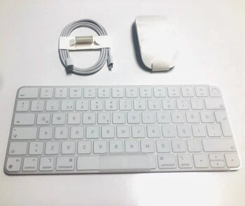 Apple Touch ID Özellikli Klavye + Magic 2 Şarjlı Mouse Beyaz Kablosuz Klavye Ve Fare Seti