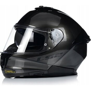 LS2 Stream 2 Kapalı Motosiklet Kaskı Polikarbonat Malzeme ile Tam Yüz Koruma - XL - Gri