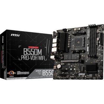 Msı B550m Pro-Vdh Wıfı Ddr4 M2 Pcıe Nvme Hdmı Dp Pcıe 16X V4.0 Am4 Matx