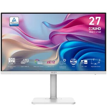 MSI Modern MD272UPHW Beyaz 27 inç 60Hz 1ms 4K Pivot IPS Monitör