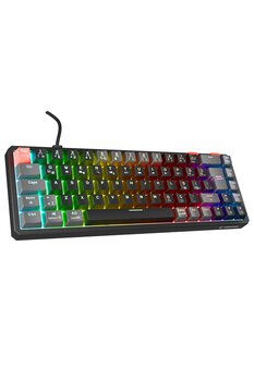Rampage Yoru Mini Siyah-Gri Type-C Bağlantılı Outemu Red Swich Q Mekanik Gaming Oyuncu Klavye Rgb