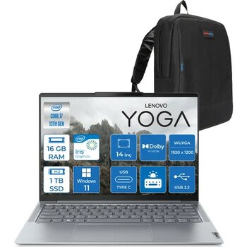 Lenovo yoga Slim 6 14IRH8 Intel Core I7 13700H 16 GB 1tb SSD 14" Wuxga 400NITS OLED W11HOME Taşınabilir Bilgisayar 883E0005YTR06+ZETTAÇANTA - 1 TB