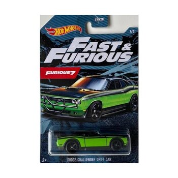 Hot Wheels Dodge Challenger Drift Car Fast Furious Eğlenceli Macera Dolu Araba - Yeşil