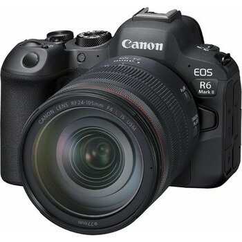 Canon Eos R6 Mark II 24-105MM F/4L IS USM Kit Siyah Renkli Aynasız SLR Fotoğraf Makinesi