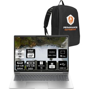 Hp Probook 460 Intel Core Ultra 7 155U 48GB 512GB SSD 16'' Fhd+ W11H Taşınabilir Bilgisayar & Per4 Çanta A23BCEAPN367
