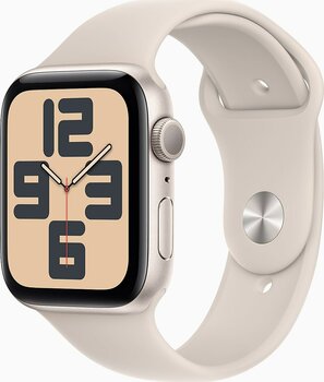 Apple Watch SE 2 2023 GPS 44mm Yıldız Işığı Alüminyum Kasa ve Spor Kordon Akıllı Saat