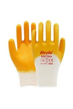 Beybi Nitril Iş Eldiveni Kn2 Flex Sarı No:10 5 Li