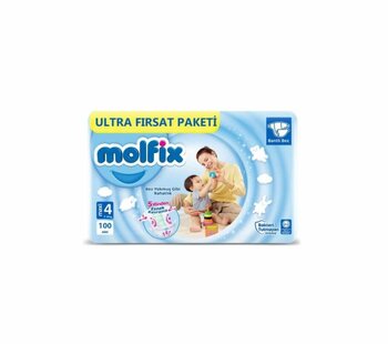 Molfix Bebek Bezi 4 Beden 100 Adet