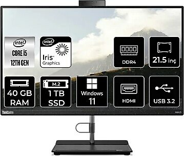 Lenovo ThinkCentre Neo 30a 12B3003RTX 21.5 inç 40 GB 1 TB Windows 11 Professional All in One PC