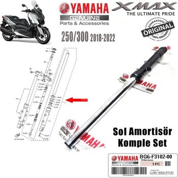 Yamaha Xmax 250/300 2018-2024 Orijinal Sol Ön Amortisör