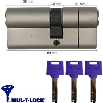 Mul-T-Lock Mtl 400 Tuzaklı Bilyalı Kapı Kilidi 69 mm