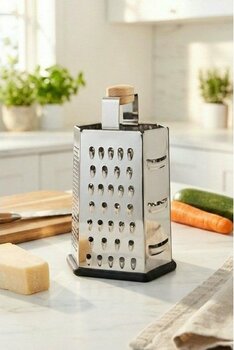 Valletta Aitutaki 6 Yönlü Ahşap Saplı Paslanmaz Çelik Rende Mutfak Rendesi