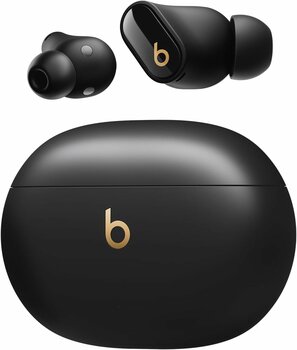 Beats Studio Buds +|Gürültü Önleme Özellikli Gerçek Kablosuz Kulaklık, Apple ve Android ile Gelişmiş Uyumluluk, Yerleşik Mikrofon, Tere Dayanıklı Bluetooth Kulaklık - Siyah/Altın