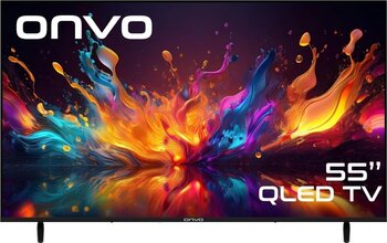 ONVO 55VQ90F3UA 55inc 140 cm 4K UHD Frameless Google Smart QLED TV