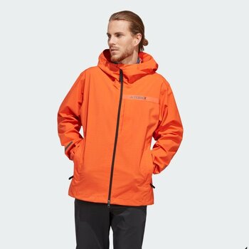 adidas Terrex Multi Rain.rdy Erkek Turuncu Outdoor Ceket Uzun Kol Midi Kesim HM4052 - L