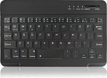 Duhaline Apple iPad Mini 1/2/3 Uyumlu Bluetooth Tablet Klavyesi Mini Slim Şarjlı Kablosuz Klavye - Siyah