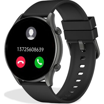 Kieslect KR 1,32 inç Ekranlı Arama Özellikli Akıllı Saat Sağlık Takibi ve Bluetooth Bağlantı Özellikleri - Siyah