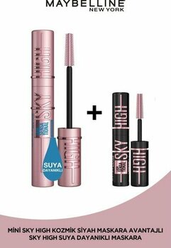 Maybelline New York Lash Sensational Sky High Suya Dayanıklı Waterproof Maskara + Sky High Cosmic Mini Maskara - Siyah