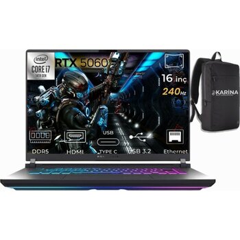 Asus Rog Strix G16 I7-14650HX G615JMR-S5048-K13 32GB 2tb RTX5060 8gb Freedos 16" 240Hz Wqxga Gaming Laptop