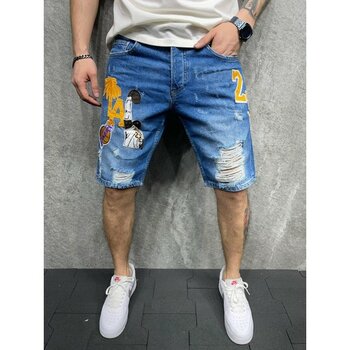 Erkek Koyu Mavi Kot Şort - 30