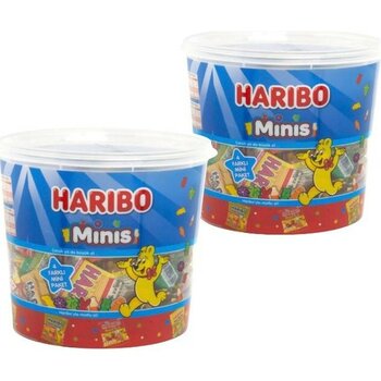 HARIBO Minis 10 gr x 100 Adet İki Paket Karışık Tatlar Eğlenceli Mini Paketler