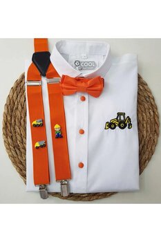 cool partyshop Inşaat Konseptli Askı Papyon Gömlek 4-5 Yaş Beden