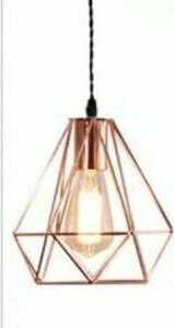 Rsylight Retro Rustik Bakır Avize Tekli Dekoratif Metal Sarkıt Avize