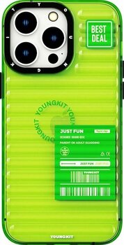 İphone 14 Pro Max Uyumlu Kılıf Şeffaf Renkli Tasarım Youngkit Fluorite Serisi Yeşil