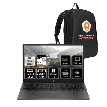 Hp 250 G10 Intel Core I5 1334u 64gb Ram 256gb Ssd 15.6'' Fhd W11h Dizüstü Bilgisayar & Per4 Çanta