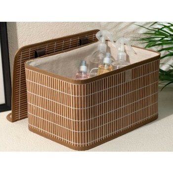 Hardwood Bambu Saklama Kutusu 33X23X20 cm Kahve