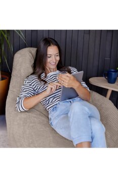 EARMUT Damla Soft Yumuşak KORD Fitilli Kadife Kumaş Armut Puf Koltuk