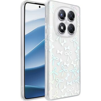 Xiaomi Redmi Note 14 Pro 4g Uyumlu Şeffaf Renkli Figürlü Folk Kılıf Sert Kapak - Gümüş