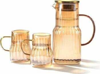Arow Mia 2 Bardaklı Gold 1400 Ml Sürahi Takımı