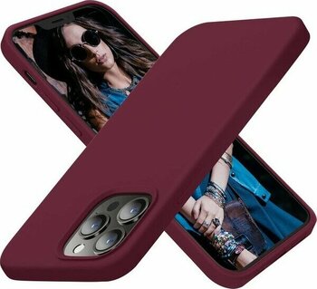 Case 4U Apple iPhone 13 Pro Max Kılıf Klasik Mat Renkli Yumuşak Premier Silikon Mürdüm