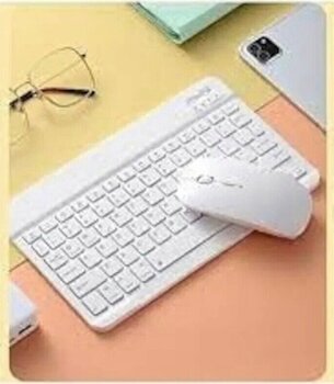 Qpart 5 Mini Beyaz Bluetooth Klavye Mouse Seti