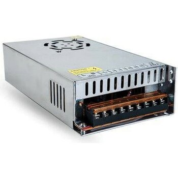 Ata Elektronik 24 Volt Anfi Amfi Adaptörü - 24 V 20 Ah 24 Volt 20 Amper Metal Kasa Adaptör Kalın Tip Tırafo Trafo + Fan Soğutmalı - Gümüş Grisi