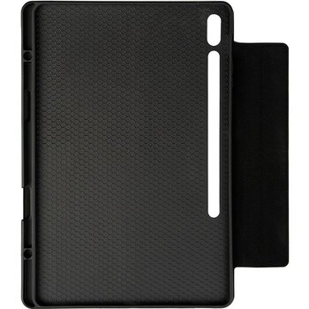 Galaxy Tab S9 Ultra SM-X910 Uyumlu Scks Border Keyboard Bluetooh Bağlantılı Standlı Klavyeli Tablet Kılıfı- - Siyah