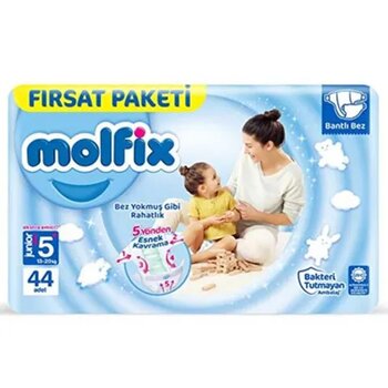 Molfix No:5+ Junior Plus 44 Adet Bebek Bezi