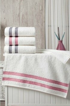 Eumenia 50x90cm Krem Renk 4'lü El ve Yüz Havlusu - 50 x 90 cm