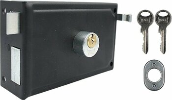 Kale Kilit Kale 157ae Silindirli Tirajlı Demir Kapı Kilidi-köşeli-siyah-eco (14mm-52mm)