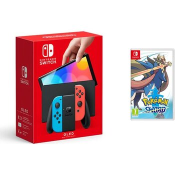 Nintendo Switch OLED Yeni Nesil Konsol 64GB + Pokemon Sword Oyunlu Bundle