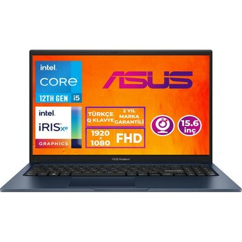 Asus Vivobook 15 I5-1235U 16GB 512GB SSD 15.6" Fhd Windows 11 Pro Taşınabilir Bilgisayar X1504ZA-NJ1020 013 - 512 GB - 16 GB